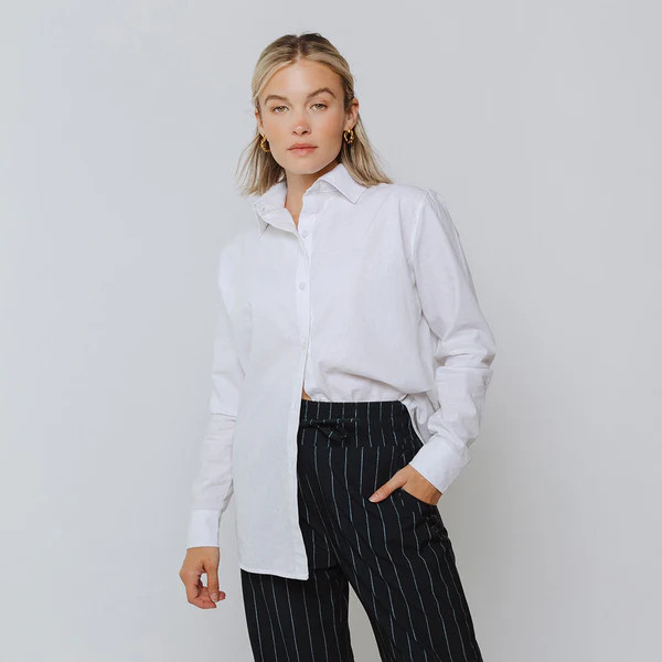 Classic Button Down, White | Albion Fit