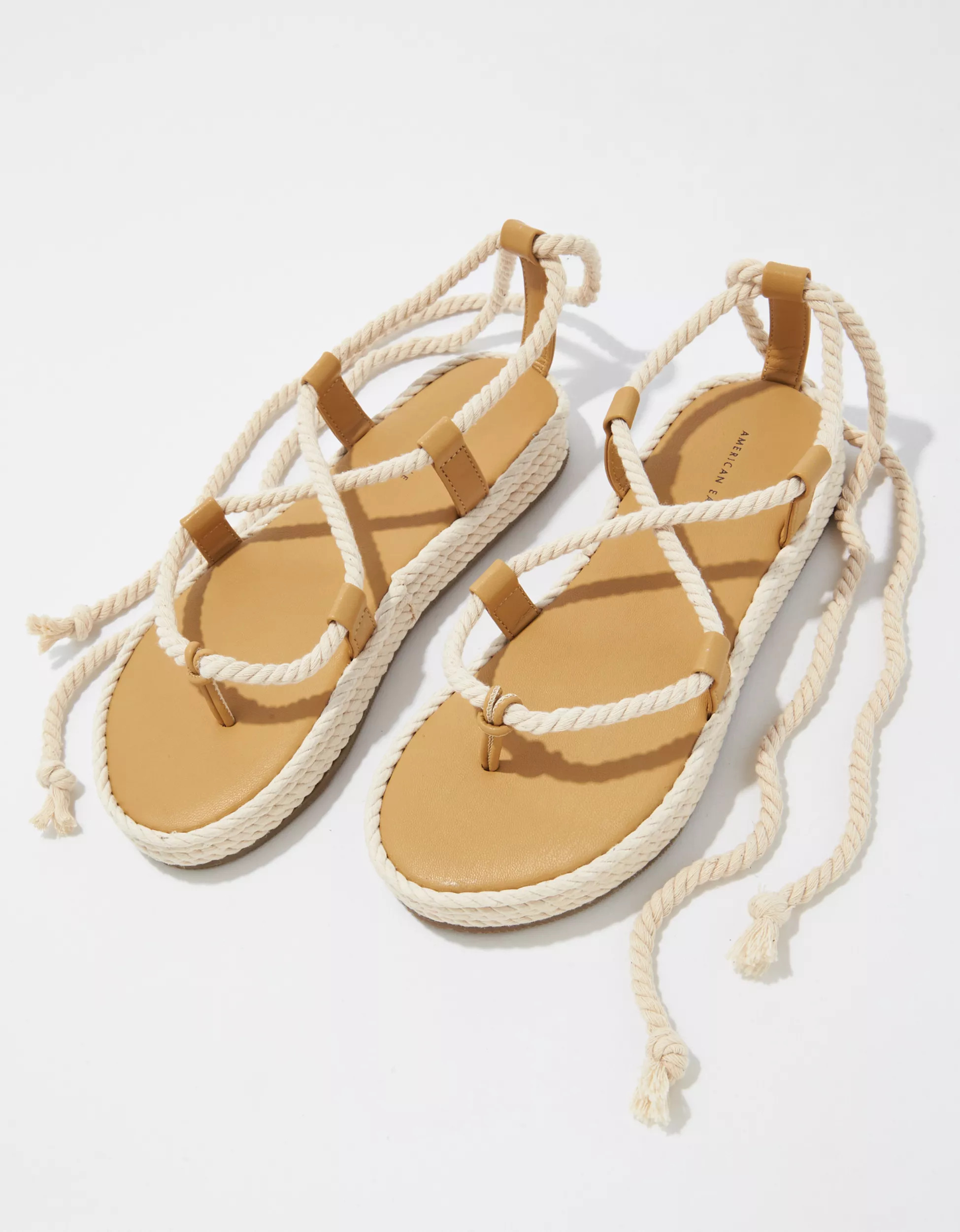 AE Lace-Up Rope Sandal | American Eagle Outfitters (US & CA)