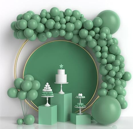 Sage Green Balloons Garland Arch Kit 105Pcs Different Sizes 18In 10In 5In Latex Pastel Matte Oliv... | Amazon (US)
