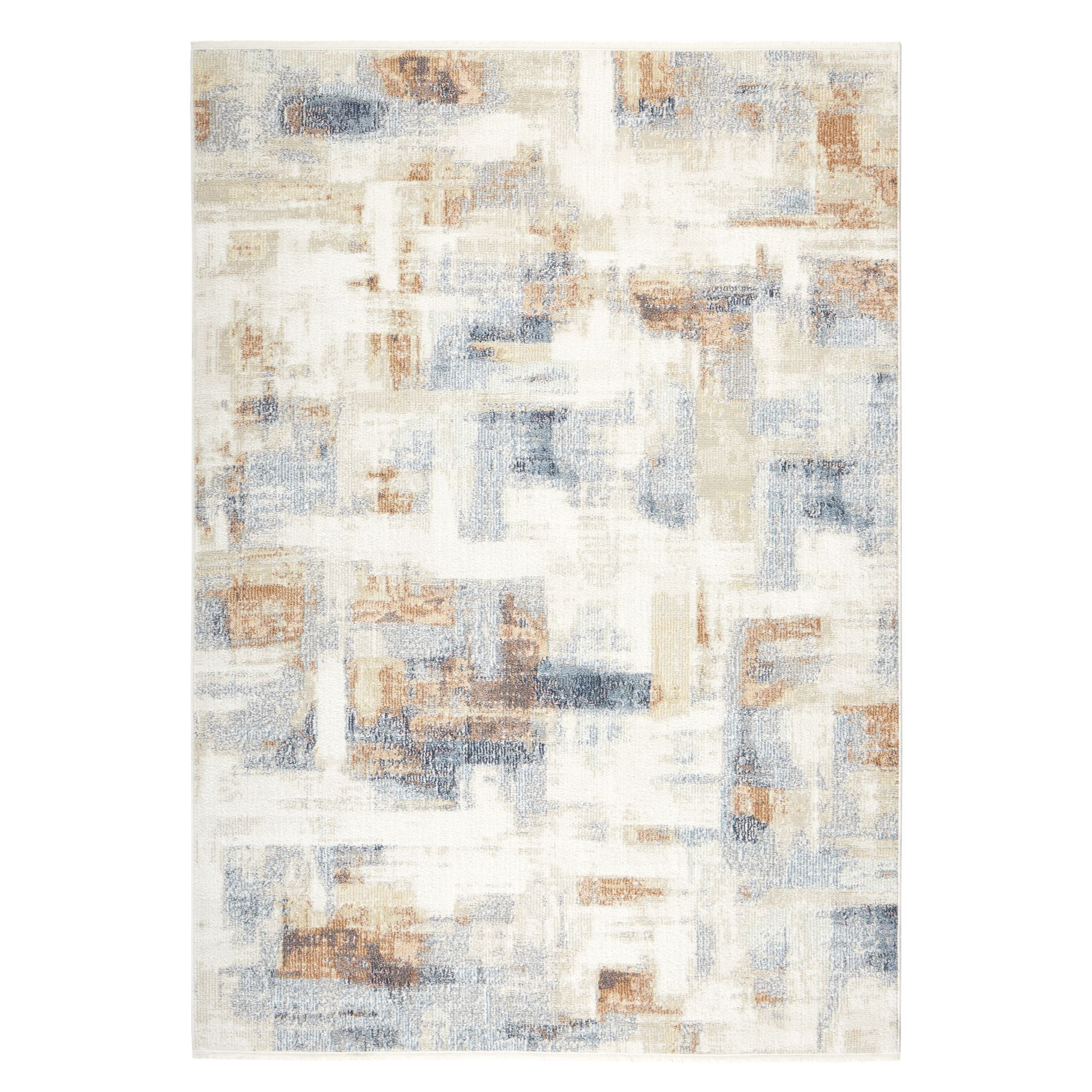 Mainstays Neutral Abstract Washable Indoor Area Rug, Abstract Neutral, 5'x7' | Walmart (US)