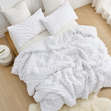 Tiger Plush - Coma Inducer® Oversized Comforter Set - White | Coma Inducer