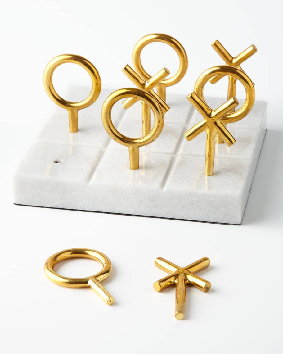 Jonathan Adler Brass Tic Tac Toe Set | Neiman Marcus