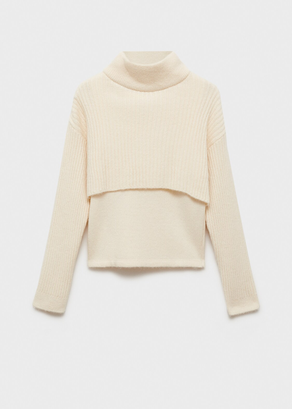 Combined high collar sweater | MANGO (UK)