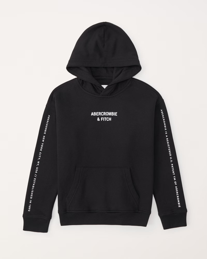print logo popover hoodie | Abercrombie & Fitch (US)