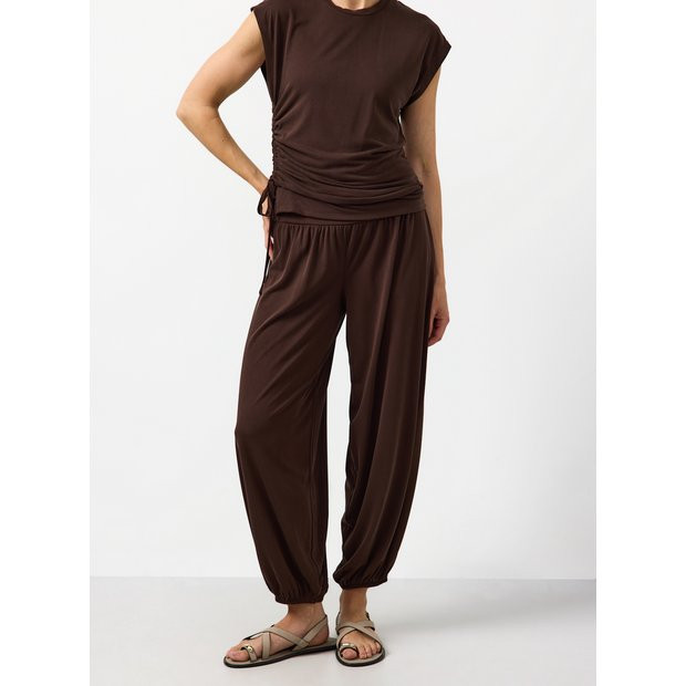 Buy Brown Balloon Leg Co-ord Trousers 22 | Co-ords | Argos | argos.co.uk