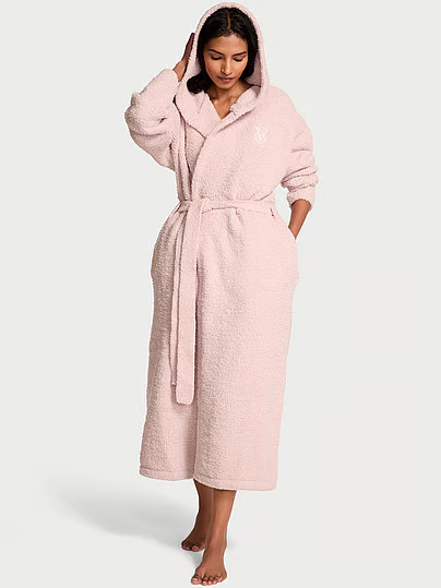 Cozy Chenille Hooded Long Robe, Beige, Xs/S - Women's Robes - Victoria's Secret | Victoria's Secret (US / CA )