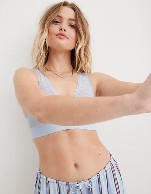 SMOOTHEZ Lace Plunge Bralette | Aerie
