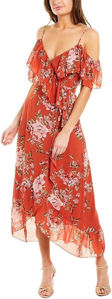 WAYF Nanette Ruffle Wrap Midi Dress | Amazon (US)