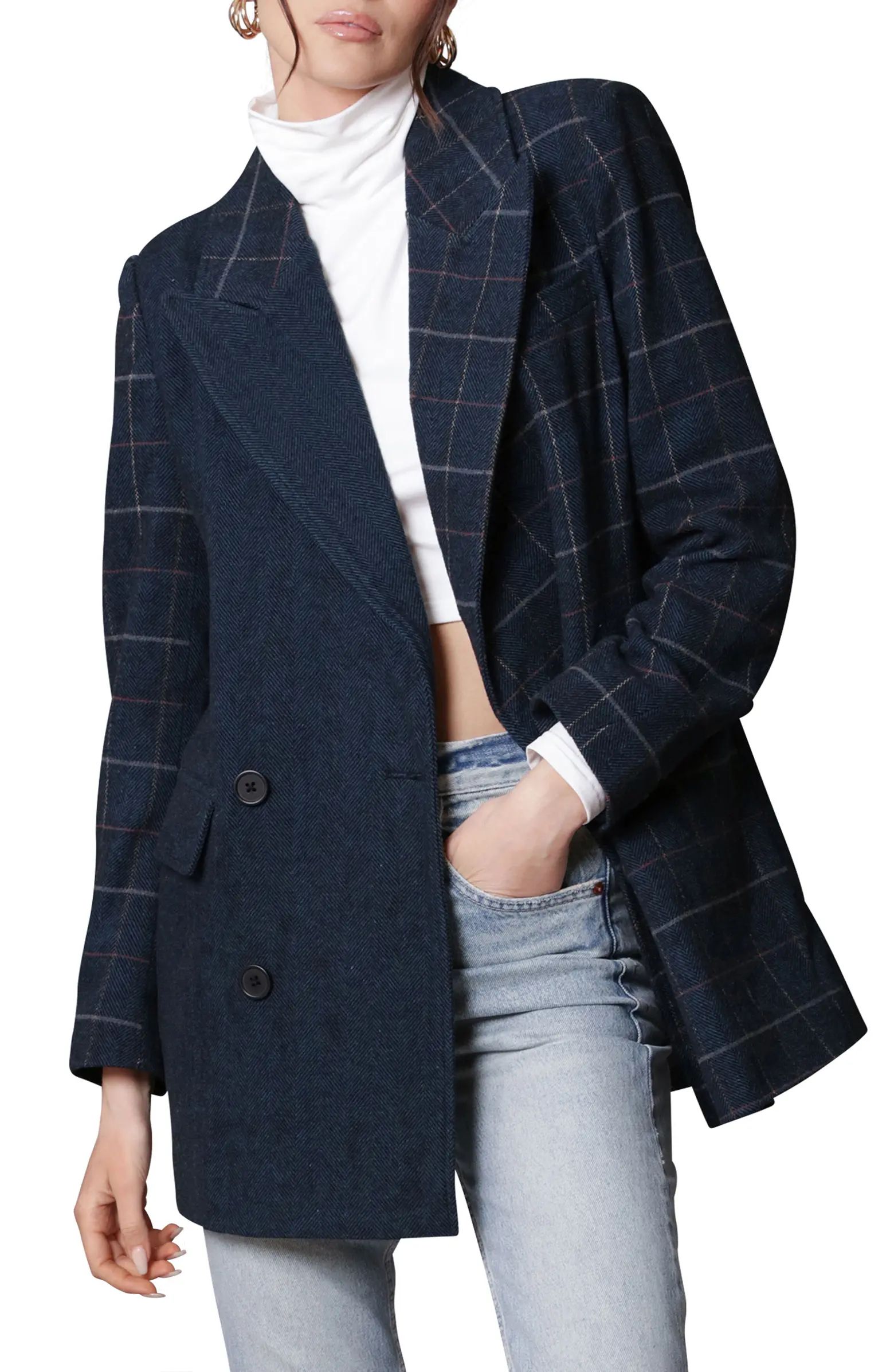 Mixed Plaid Double Breasted Blazer | Nordstrom