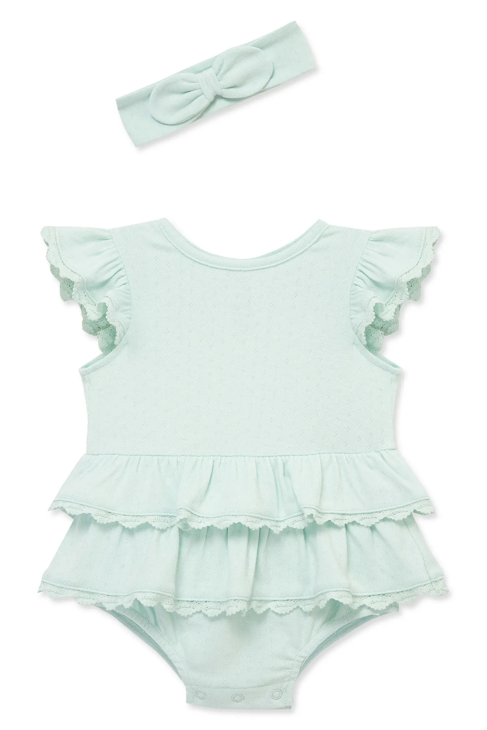Aqua Lace Bubble Bubble Romper & Headband Set (Women) | Nordstrom | Nordstrom