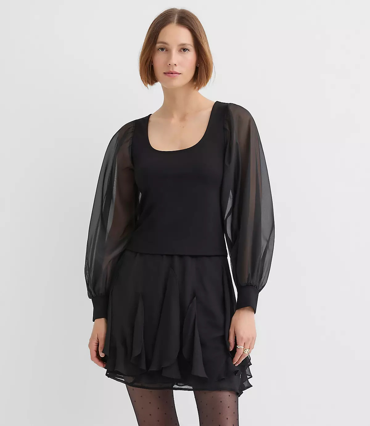 Organza Ponte Top | LOFT