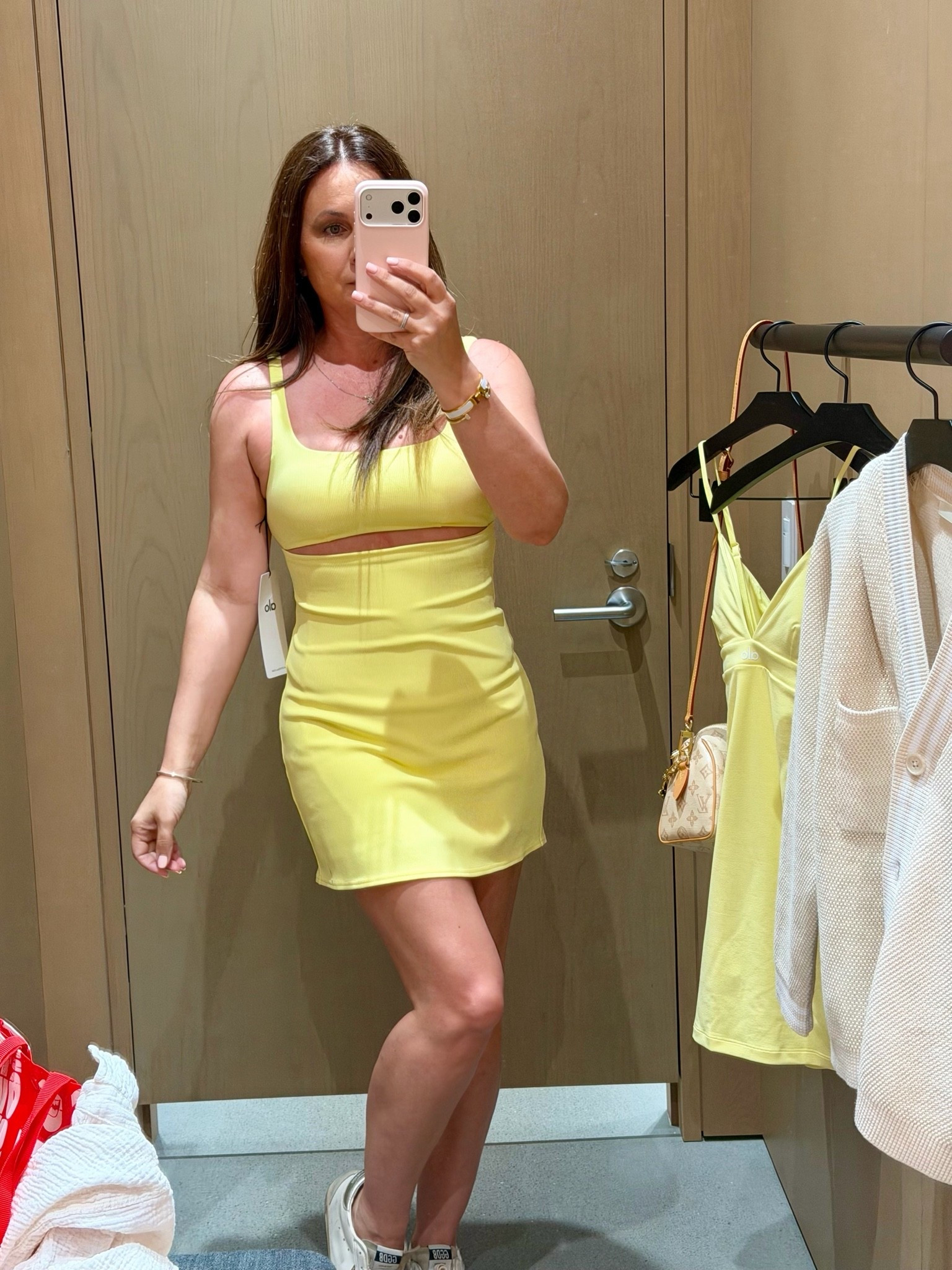 The perfect most flattering day dress ☀️ love this color! Love the way this dress shapes you and it’s 30% off 🫶🏻💛

#LTKootd #LTKActive #LTKSaleAlert