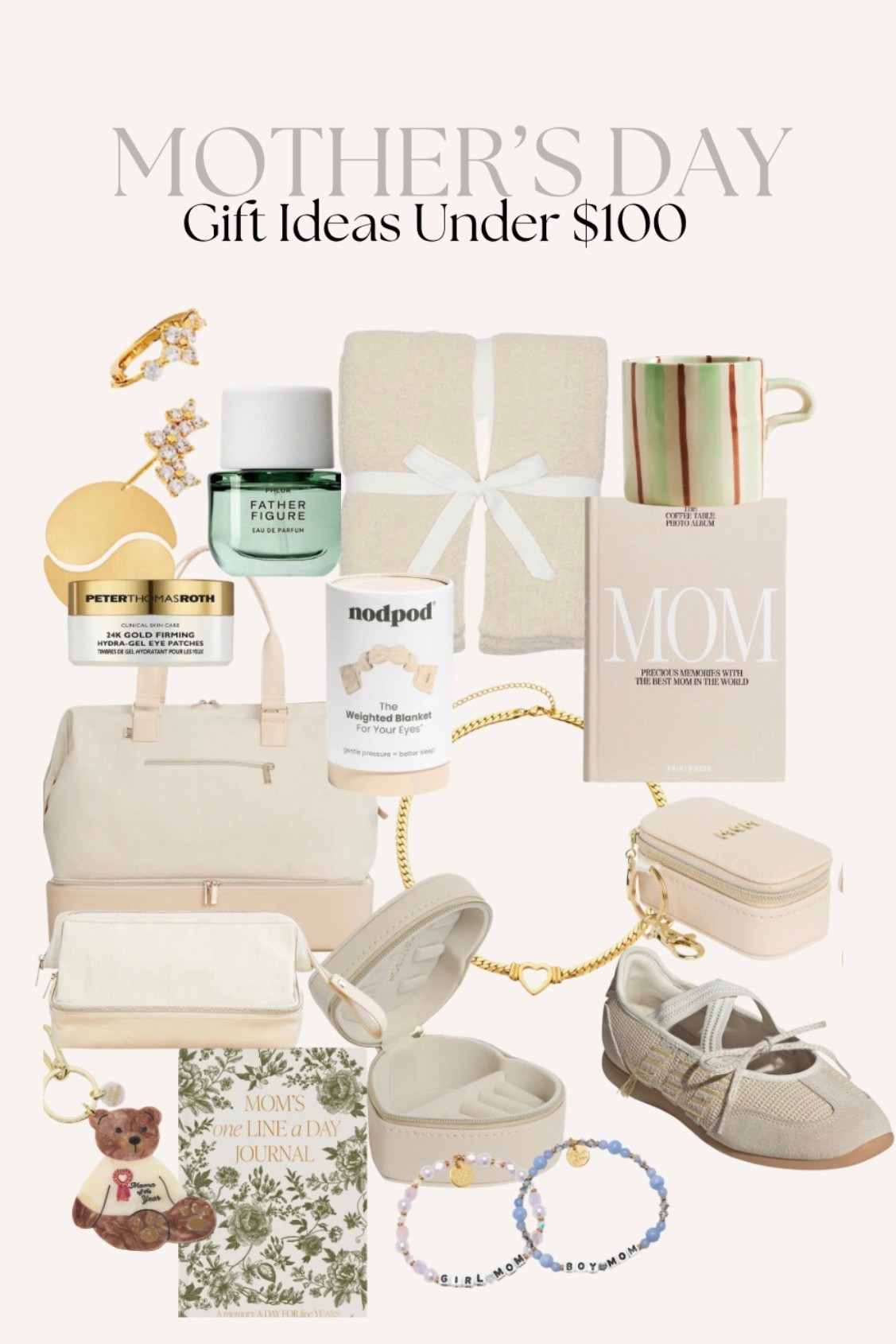 Mother’s Day gift ideas under $100!✨ 

#mothersday #giftideasformom #giftideasforher #mothersdaygifts #affordablefinds #giftideasunder100 #mothersdaygiftguide #giftguideforherv#nordstromfinds #anthrofinds #sephora #adidasflats #trendystyle #momnecklace #jewelrygifts #sentimentalgifts #beisbag #mombracelet #cozyblanket #affordablegiftideas #cozyblanket #momgifts #anthromug 

#LTKMothersDay #LTKmomlife #LTKSeasonal