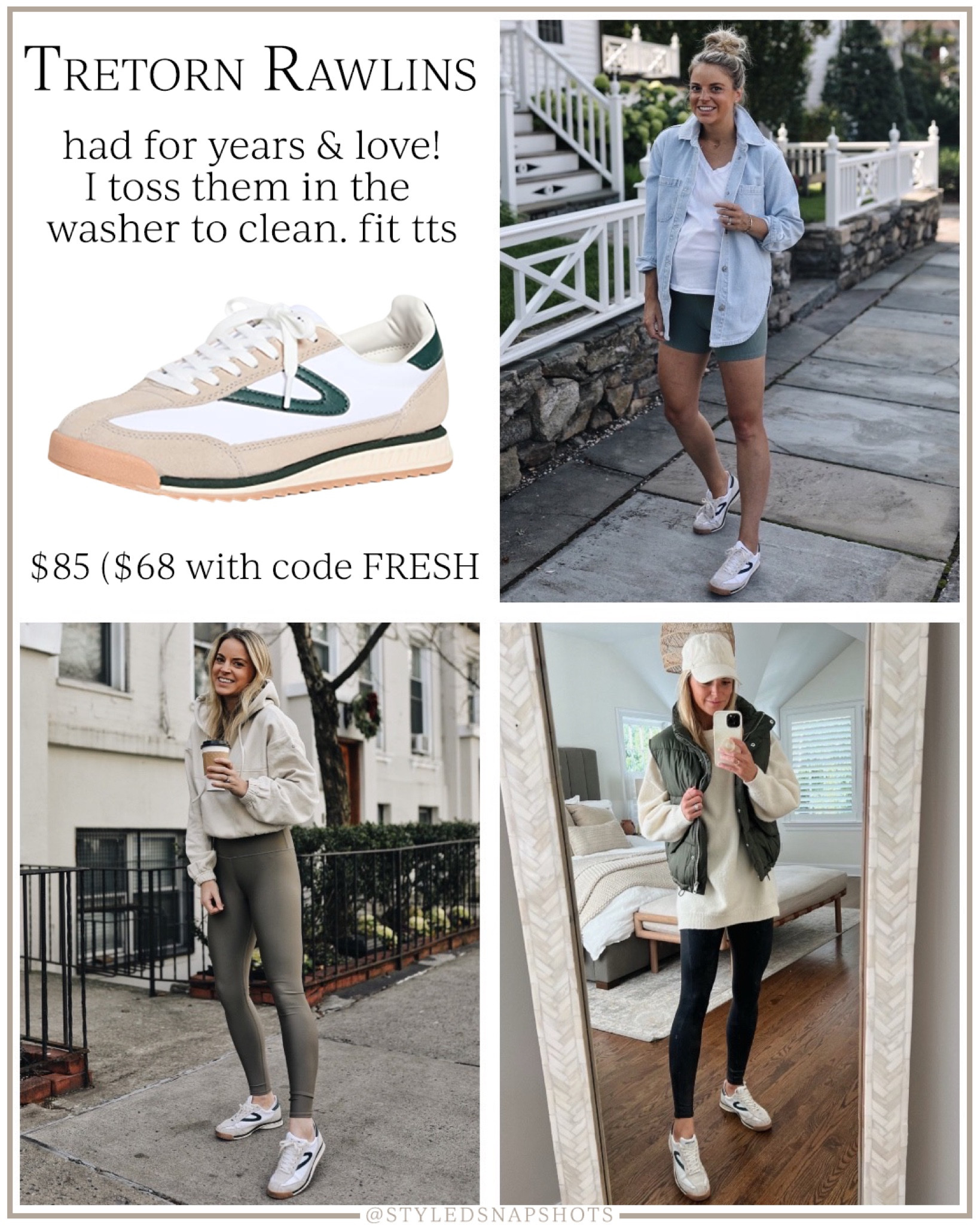 My tretorn sneakers are only $68 with code FRESH (normally $85) // fit tts and comfy // I have green, but come in a few colors 

#LTKshoecrush #LTKtravel #LTKunder100