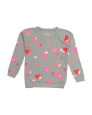 Girls Heart Raglan Pullover Sweatshirt | Girls (7-16) | Marshalls | Marshalls