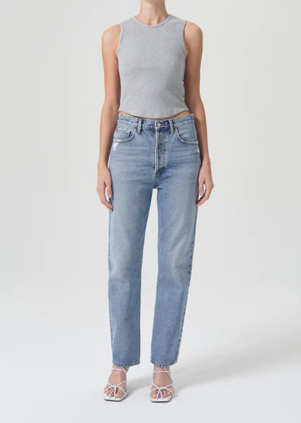 90's Pinch Waist High Rise Straight in Ruminate | AGOLDE