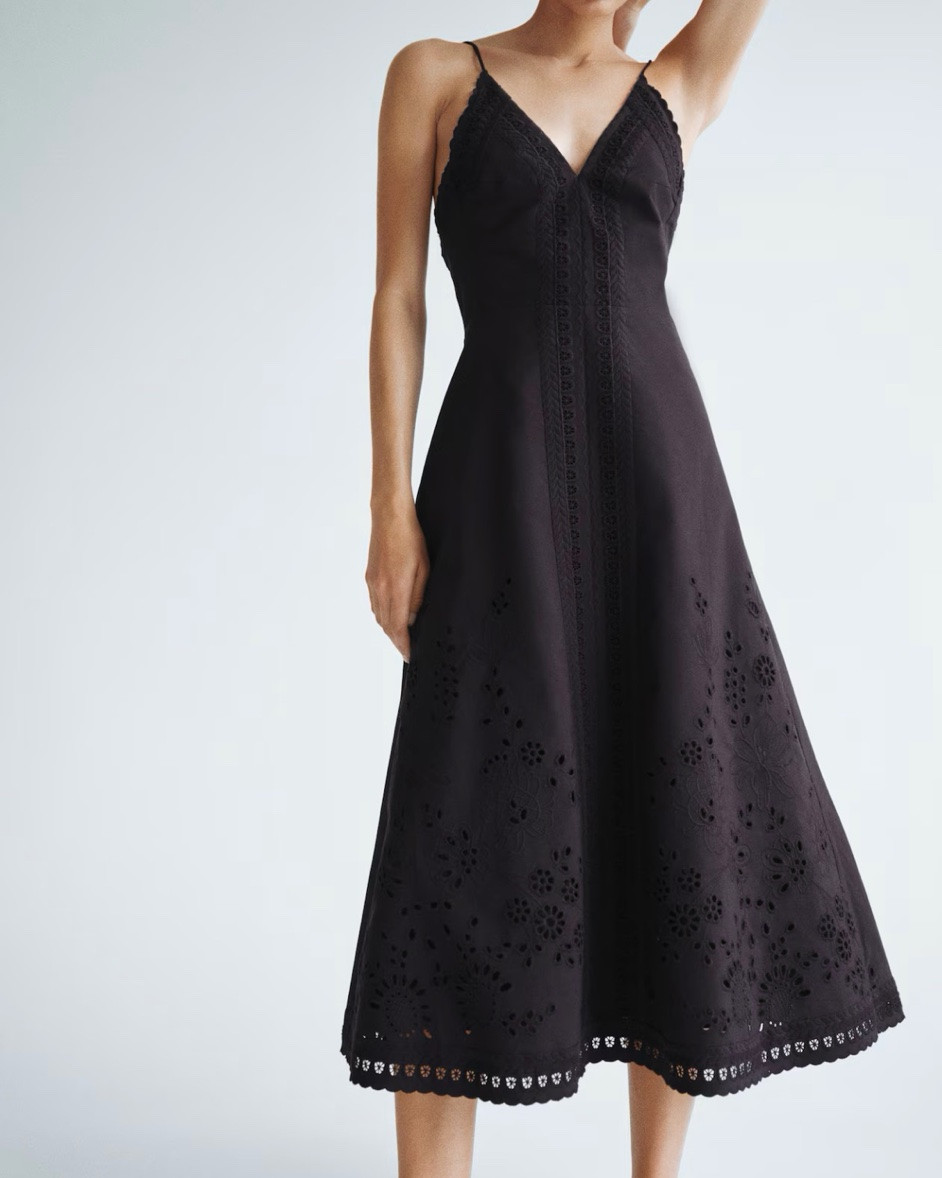 Black eyelet midi dress

#LTKSeasonal