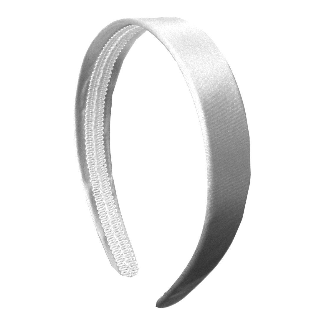 White 1 Inch Satin Hard Headband | Amazon (US)