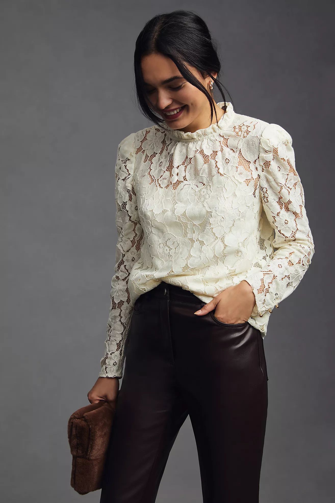 Mare Mare x Anthropologie Sheer Lace Blouse | Anthropologie (US)