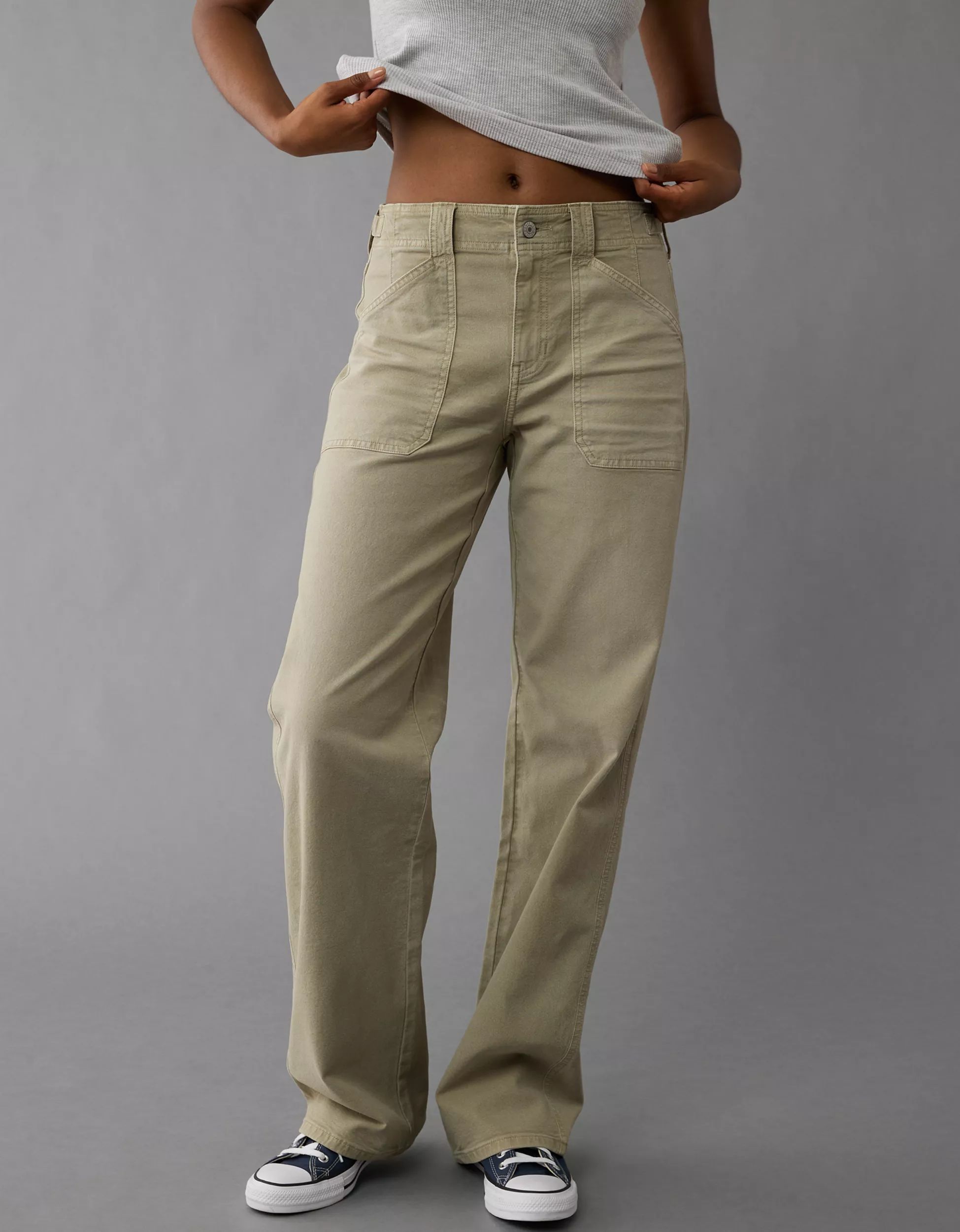 AE Stretch High-Waisted Stovepipe Utility Pant | American Eagle Outfitters (US & CA)