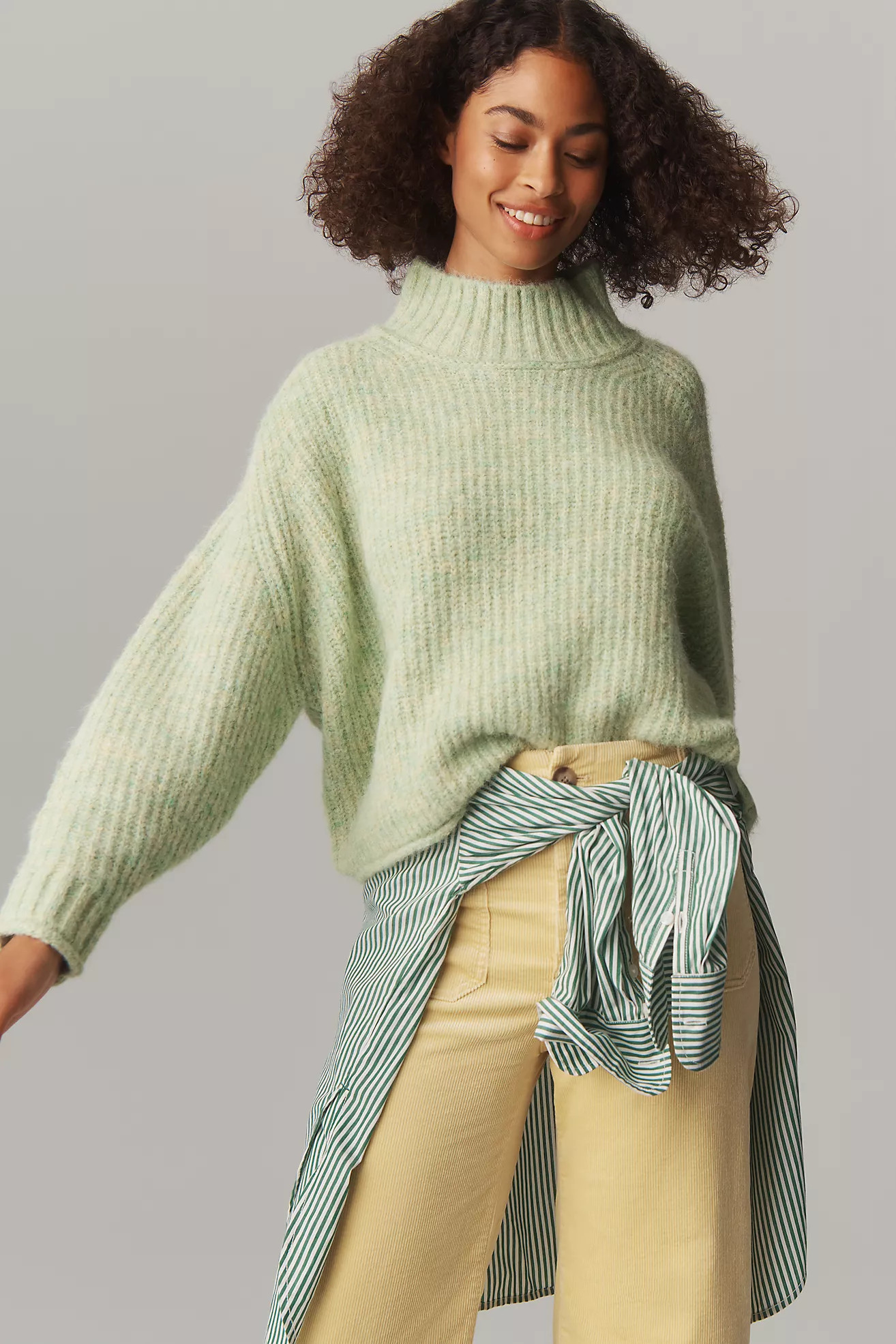 Pilcro Mock-Neck Chunky Sweater | Anthropologie (US)