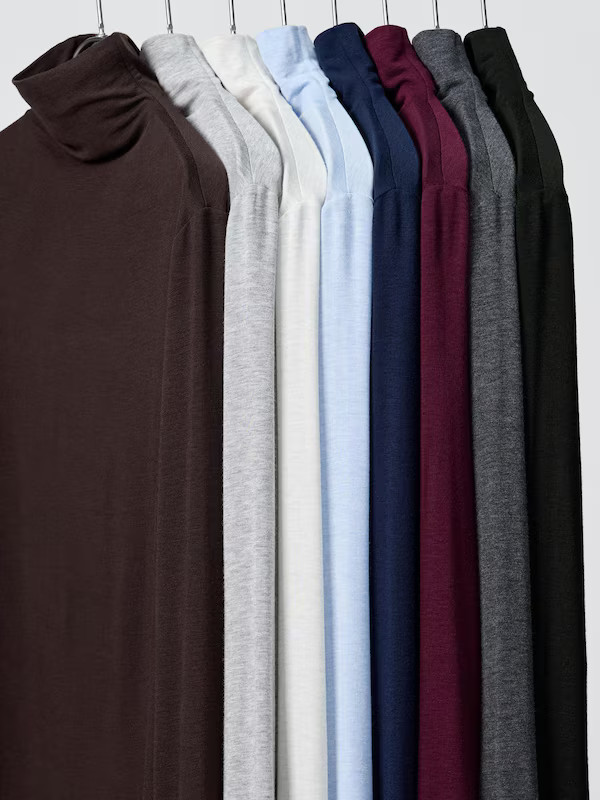 HEATTECH Extra Warm Cashmere Blend Turtleneck T-Shirt | UNIQLO (UK)