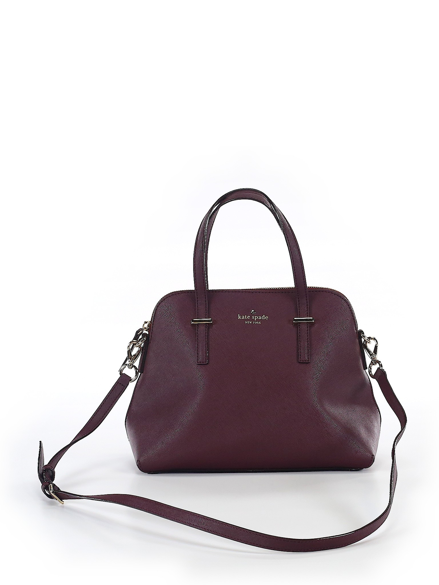 Kate Spade New York Leather Satchel Size NA: Dark Purple Women's Bags - 43284945 | thredUP
