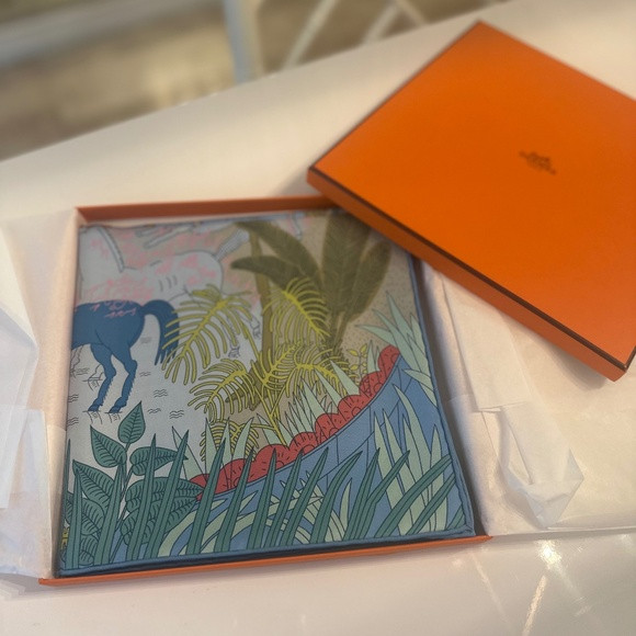 Hermes Le Carnaval Des Animaux 90 Scarf Bleu | Poshmark