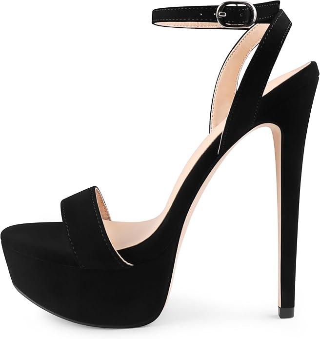 MERUMOTE Women's Platform Heels Sky High Heel Sandals Party Bridal Evening Shoes | Amazon (US)