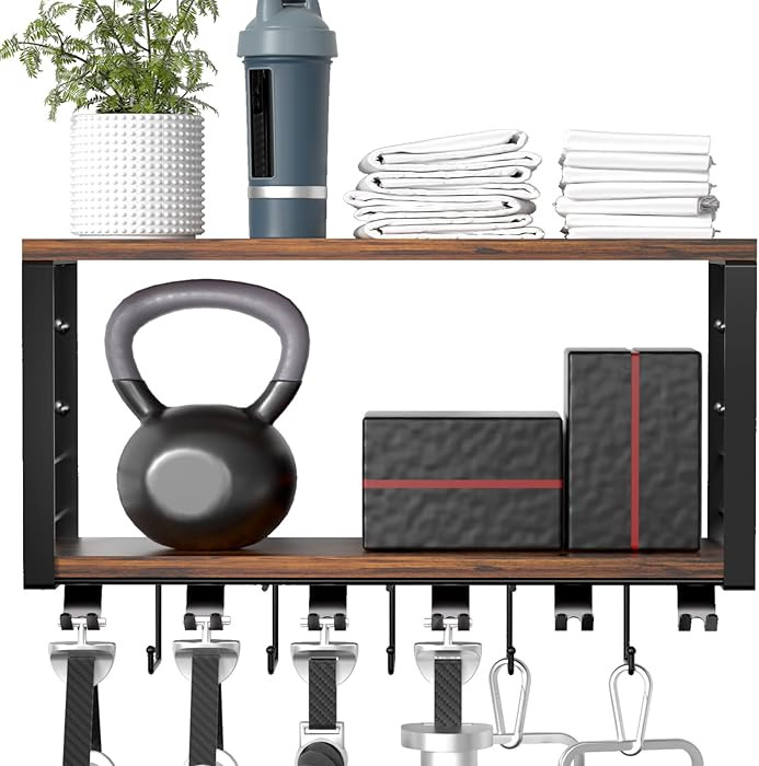 TJ.MOREE 2 Tier Floating Shelf Compatible with Tonal Accessories, T-Bracket Lock Adapters Hanger,... | Amazon (US)