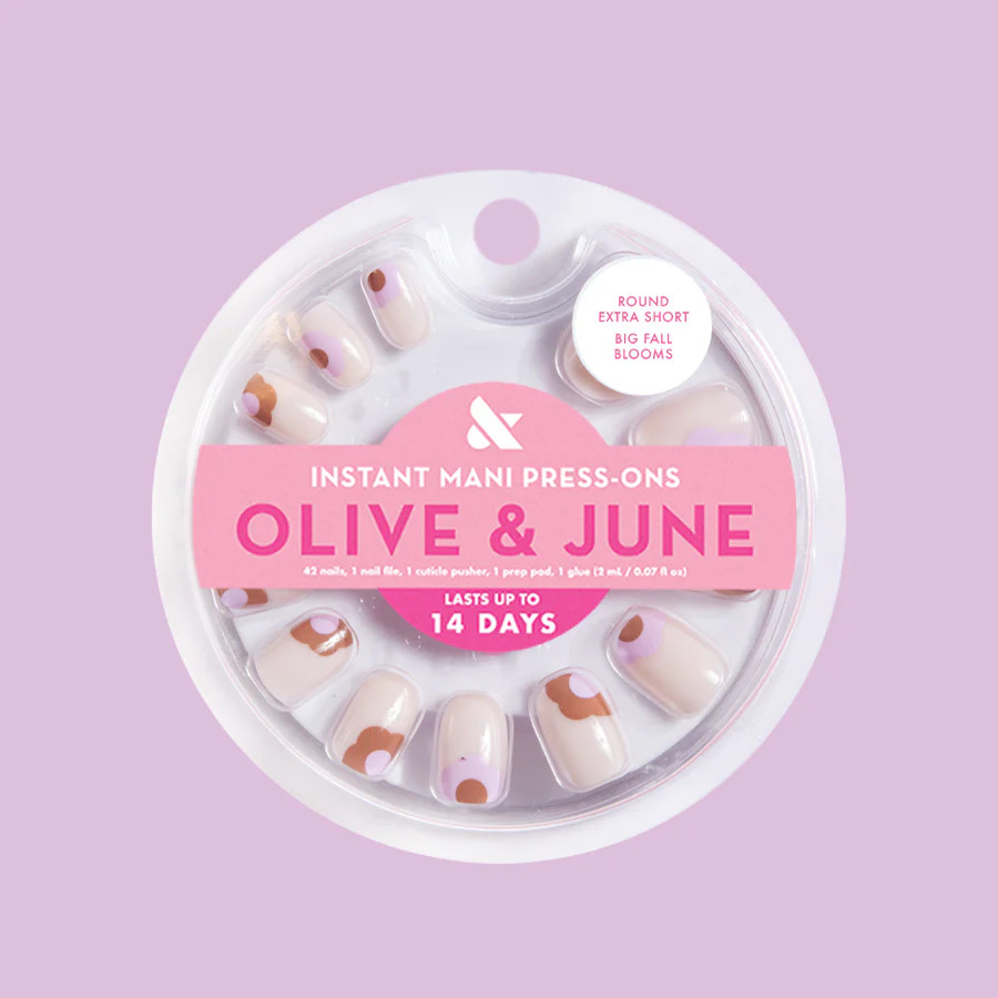 Big Fall Blooms - Press-On | Extra Short | Round | Olive & June