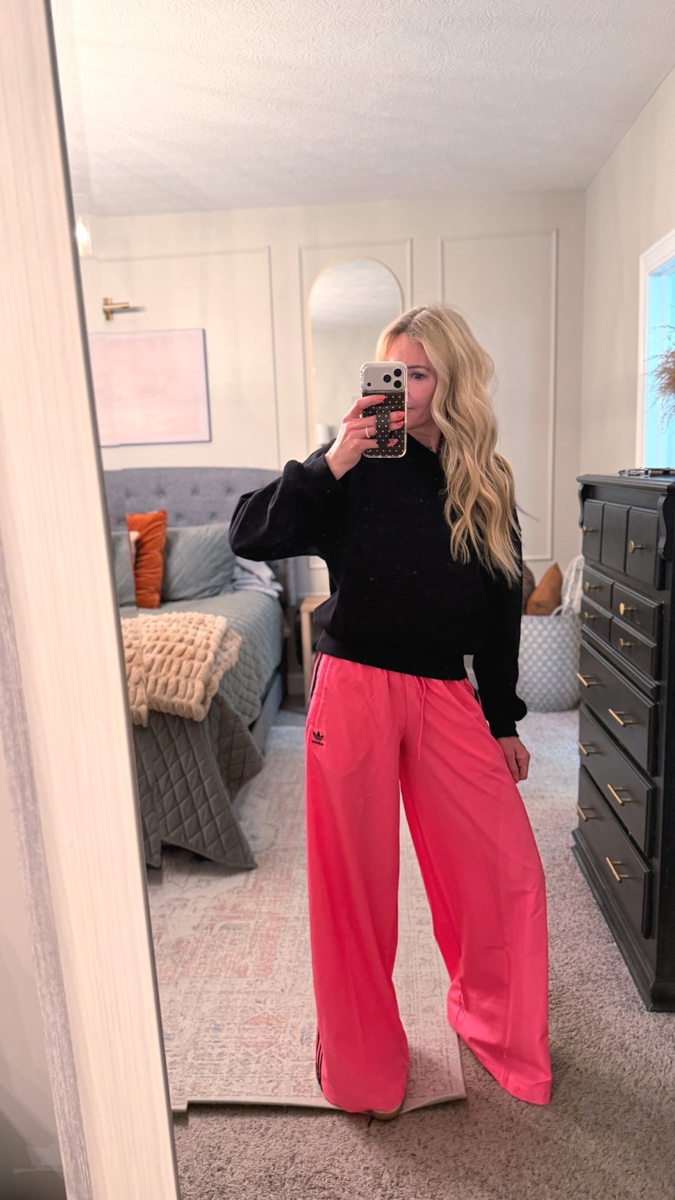 Wide leg, hot pink Adidas pants! So comfortable for a comfortable every day look athletic pants athleisure style 🩷🌸

#LTKActive #LTKOver40 #LTKootd