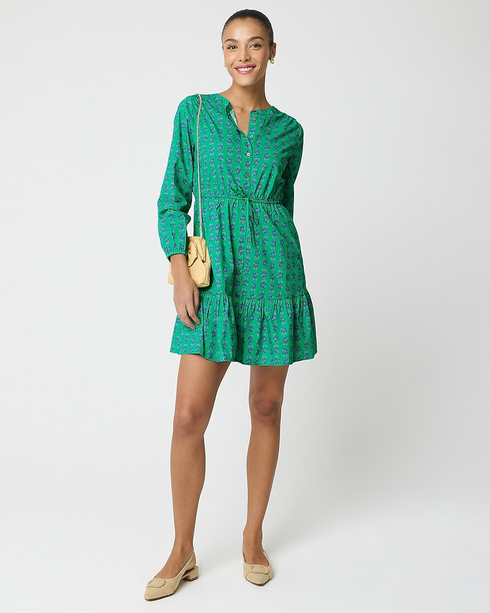 Long-sleeve mini shirt-dress | J.Crew Factory
