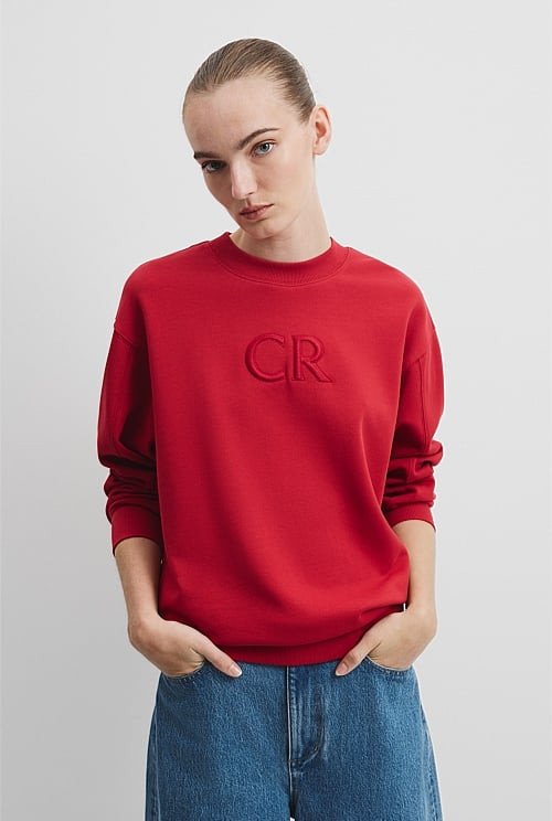 Australian Cotton CR Logo Sweat | Country Road