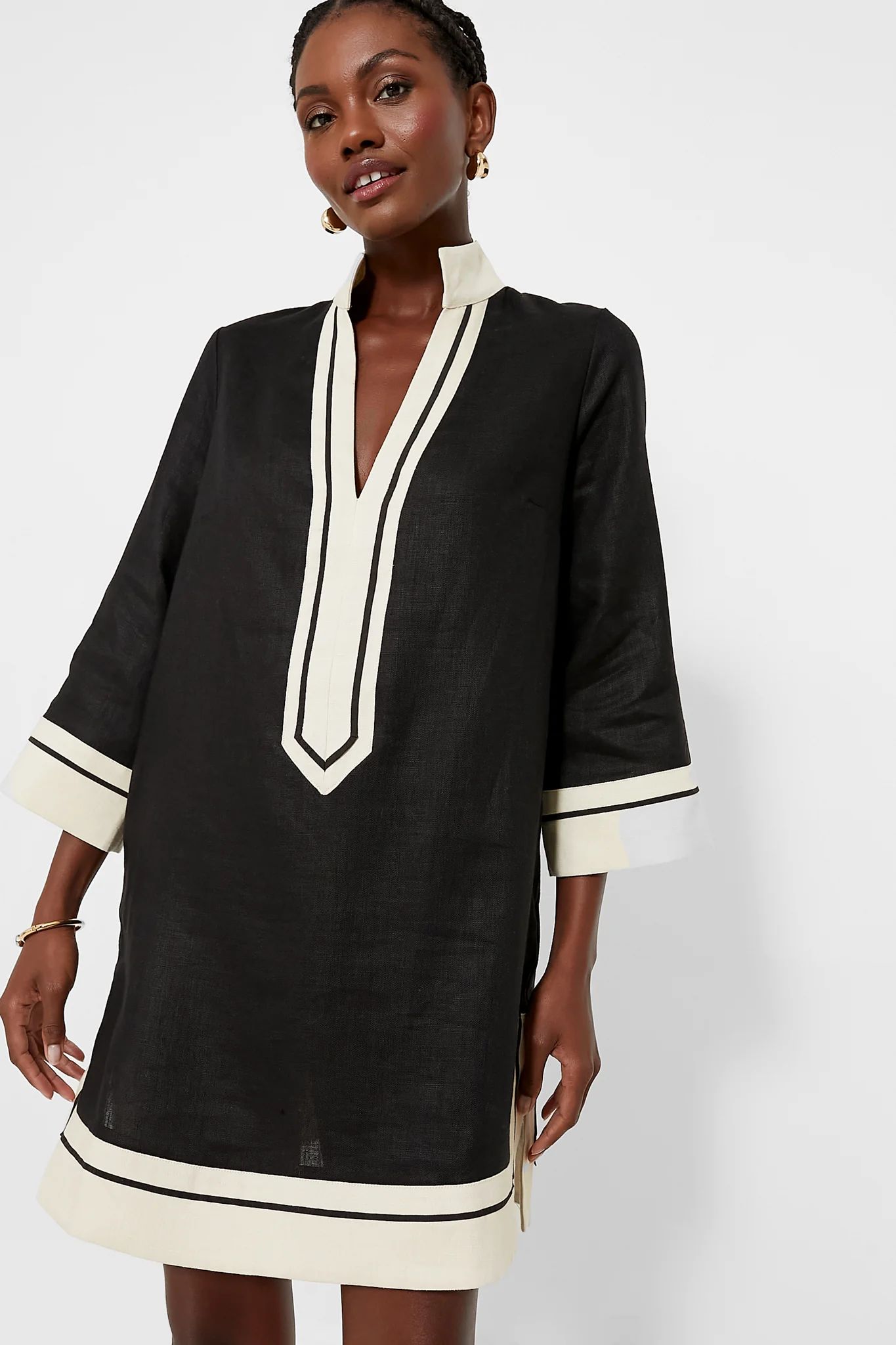 Black and Tan Collins Caftan | Tuckernuck (US)