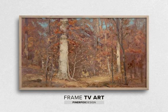Samsung Frame TV Art  Vintage Autumn Fall Brown Leaves Forest - Etsy Canada | Etsy (CAD)