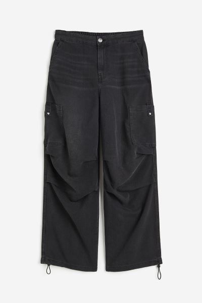 Denim Parachute Pants - Dark gray - Ladies | H&M US | H&M (US + CA)