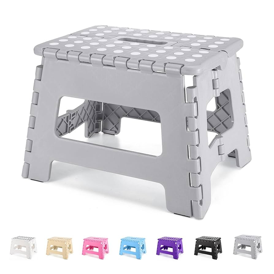 Dyforce 9" Folding Step Stool for Kids and Adults, Collapsible Light-Weight Foot Stools Foldable ... | Amazon (US)