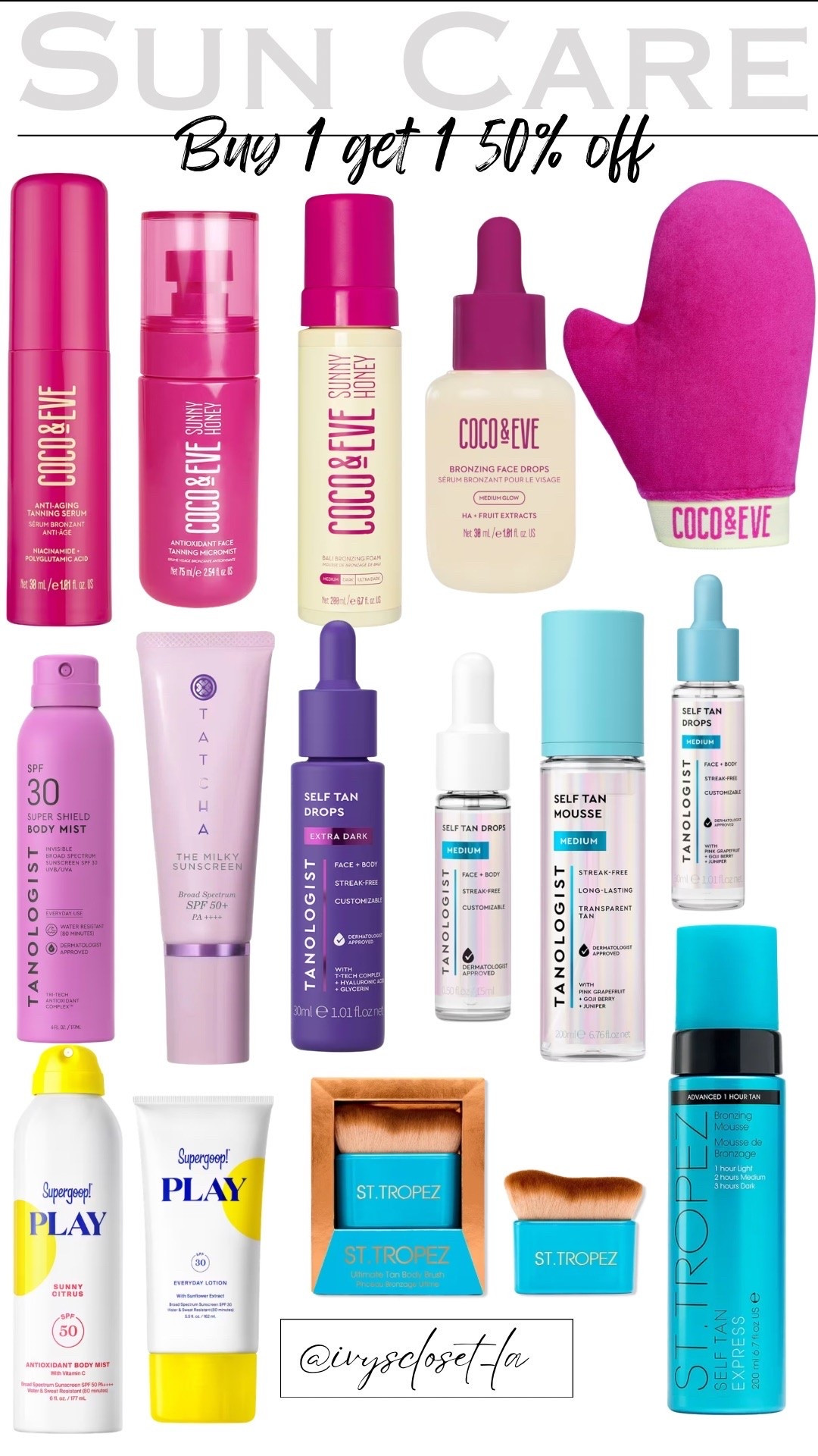 Sun care @ulta buy one get one 50% off

#LTKSeasonal #LTKSaleAlert #LTKBeauty