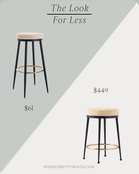 Shop this look for less!
Amazon, CB2, bar stools, counter stools, gold & black stools, kitchen accessories, dupe, white stools

#LTKfamily #LTKsalealert #LTKhome