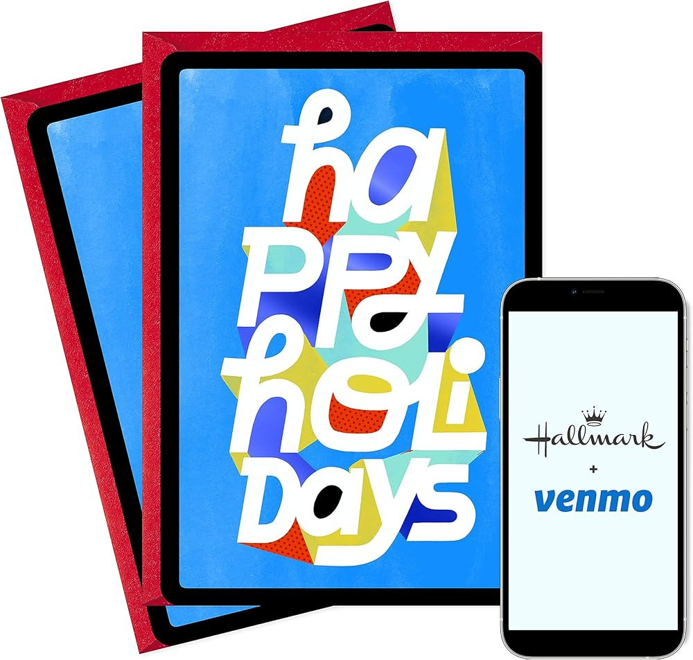 HALLMARK and Venmo Christmas Greeting Cards (2 Cards with Envelopes) Happy Holidays | Amazon (US)