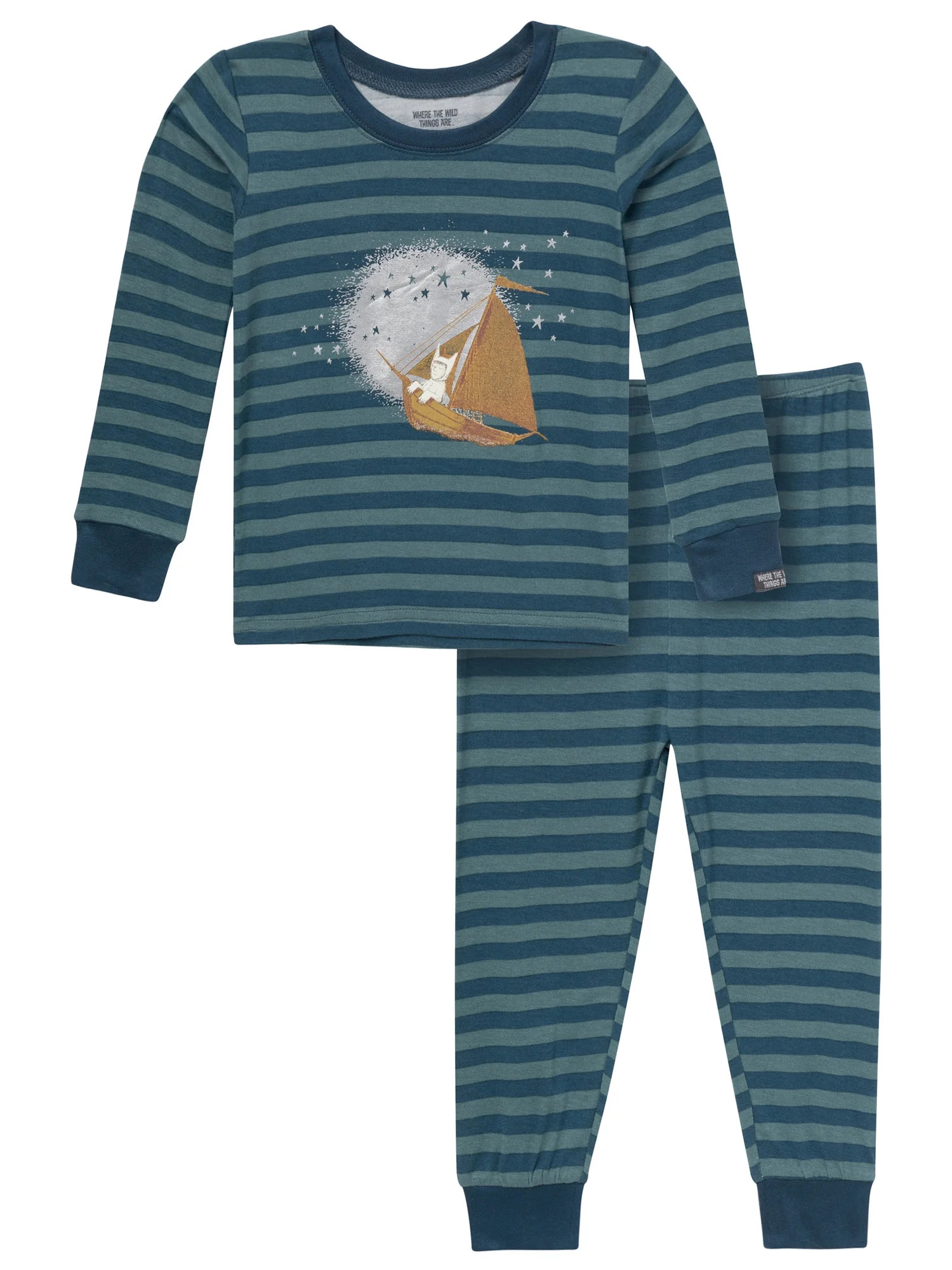 Modern Moments x Where the Wild Things Are Toddler Neutral Pajama Set, 2-Piece, Sizes 12M-5T | Walmart (US)