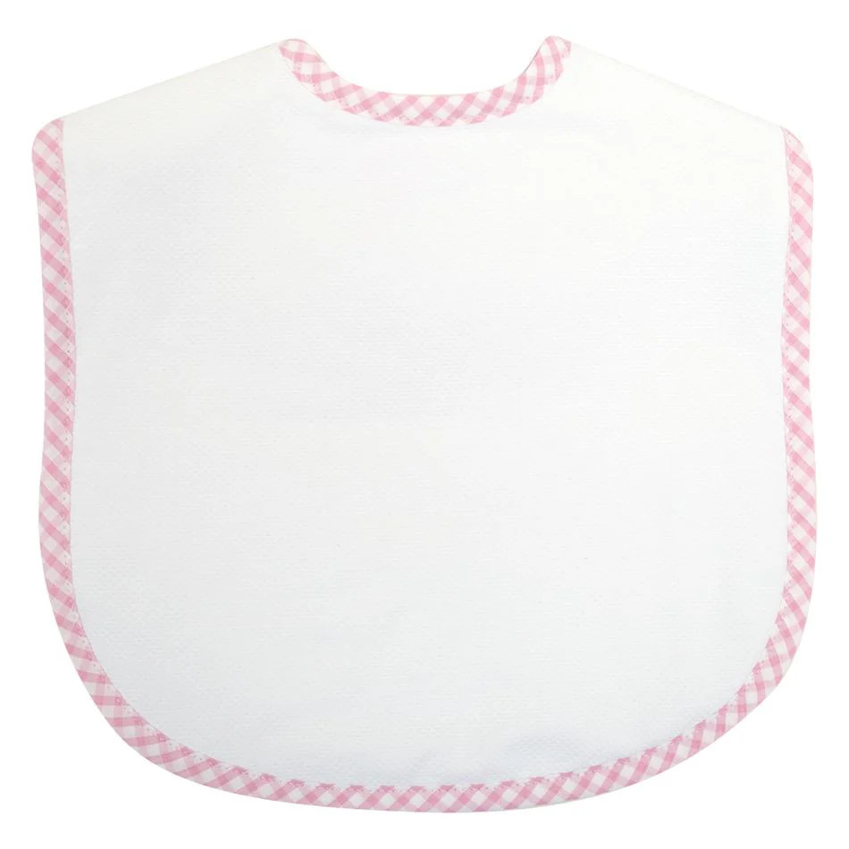 Pink Check Toddler Bib | Loozieloo