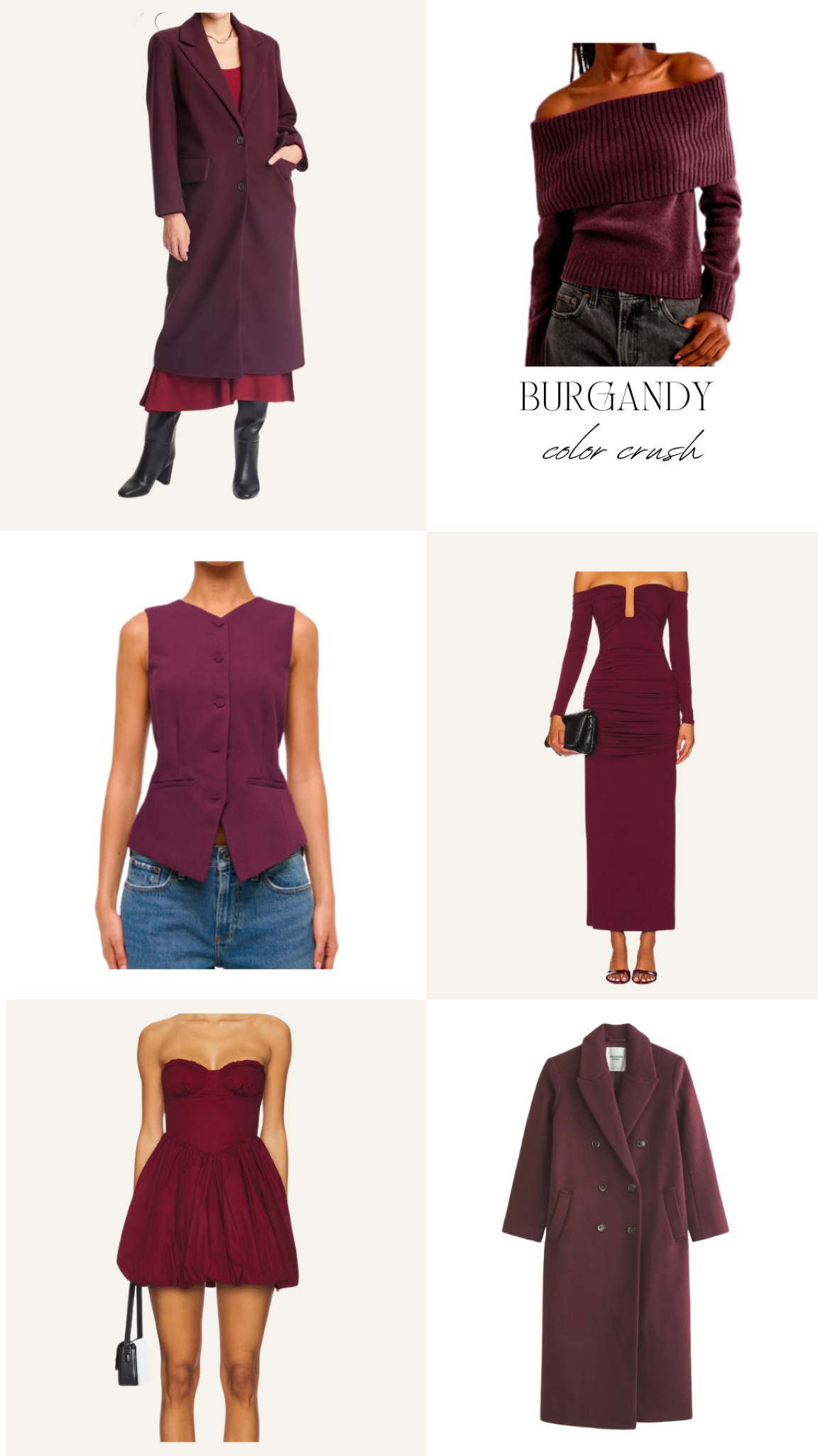 Fall & winter color crush!!! Burgundy 



#LTKStyleTip #LTKHoliday #LTKSeasonal