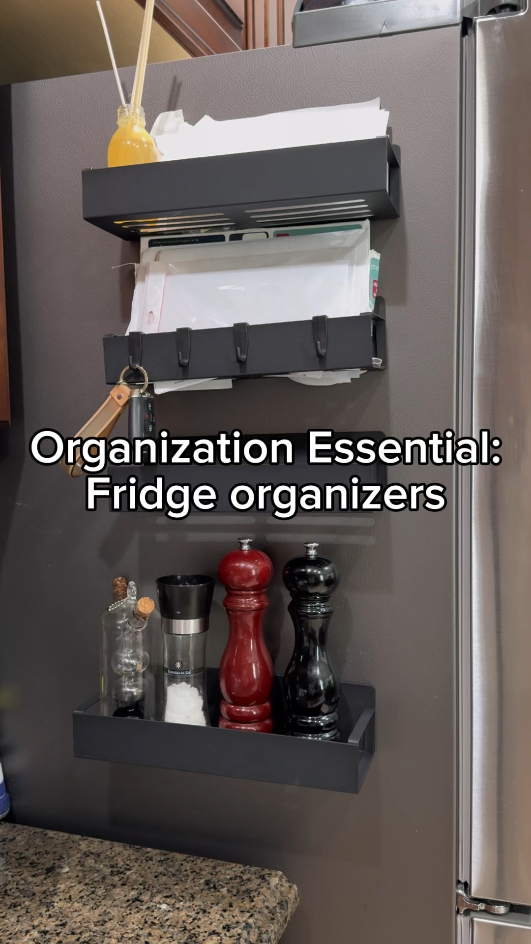Organization essential: Magnetic fridge organizers 

You can use it as a spice wrack or to organize other things you have lying around, like your mail. ✨

#LTKVideo #LTKBacktoSchool #LTKHome