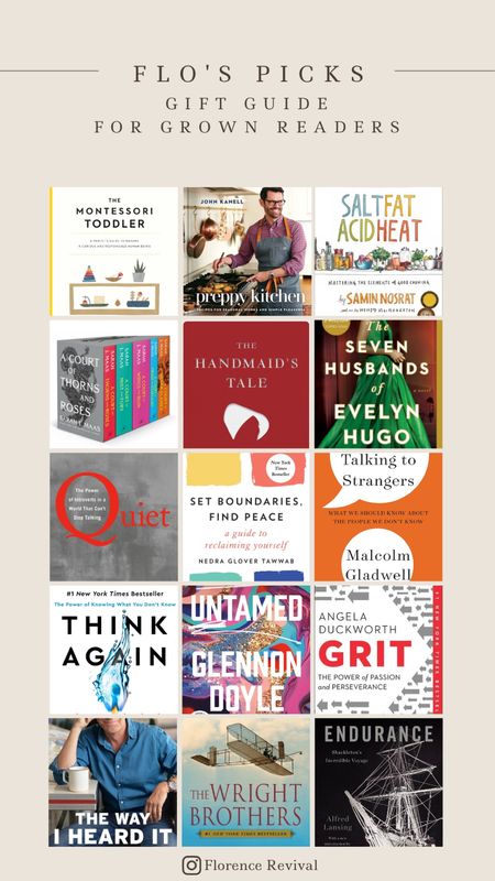 Gift guide for grownup readers! 
Raising kids, cooking, spicy 🤪, introspective, historical… it’s all here! Gift guide for readers - all books from Amazon, so you can likely order these right up to the finish line!

#LTKGiftGuide #LTKmens #LTKunder50
