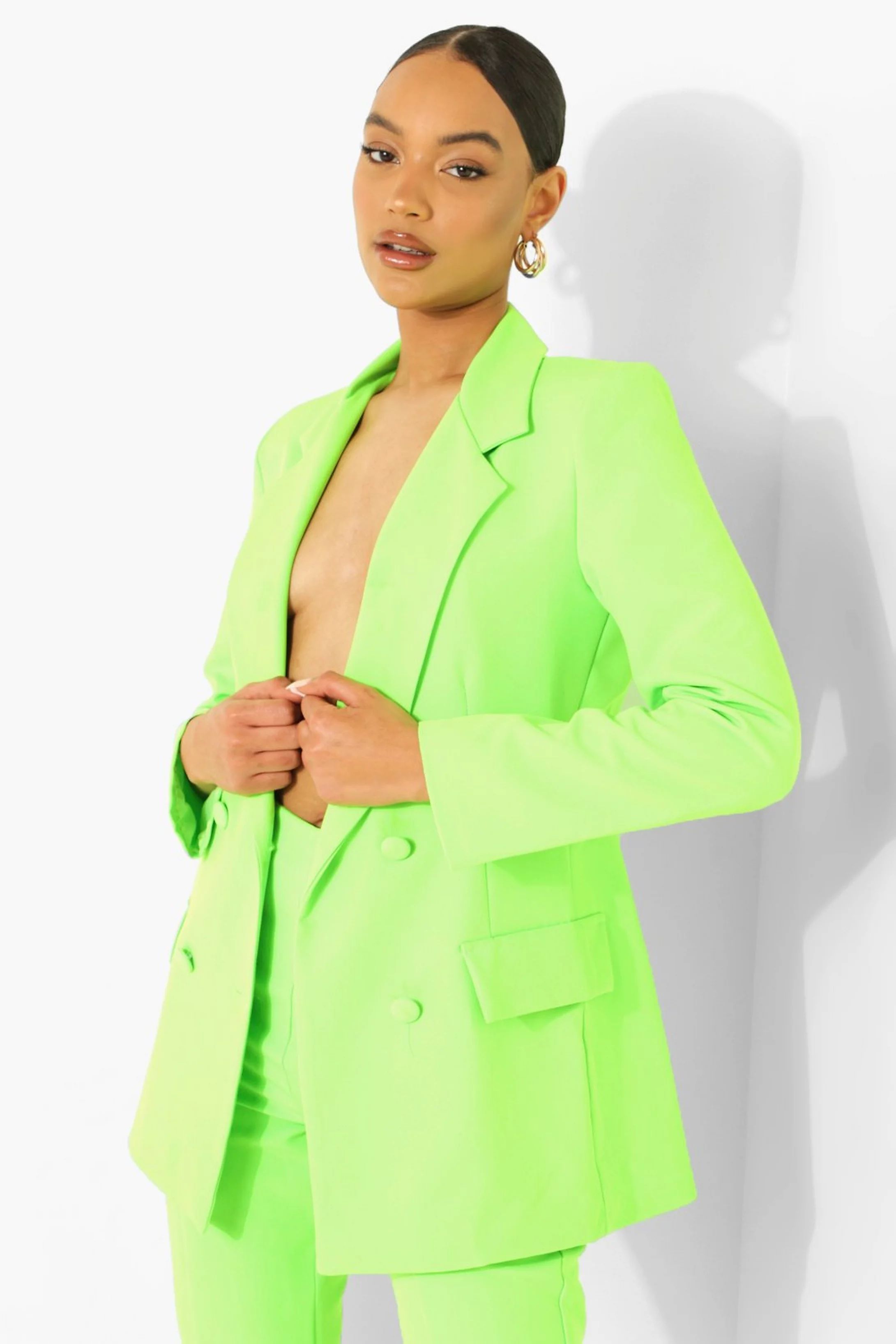 Neon Double Breasted Tailored Blazer | Boohoo.com (US & CA)