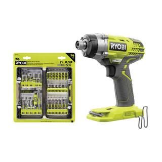 RYOBI ONE+ 18V Cordless 3-Speed 1/4 in. Hex Impact Driver (Tool Only) with Impact Rated Driving K... | The Home Depot