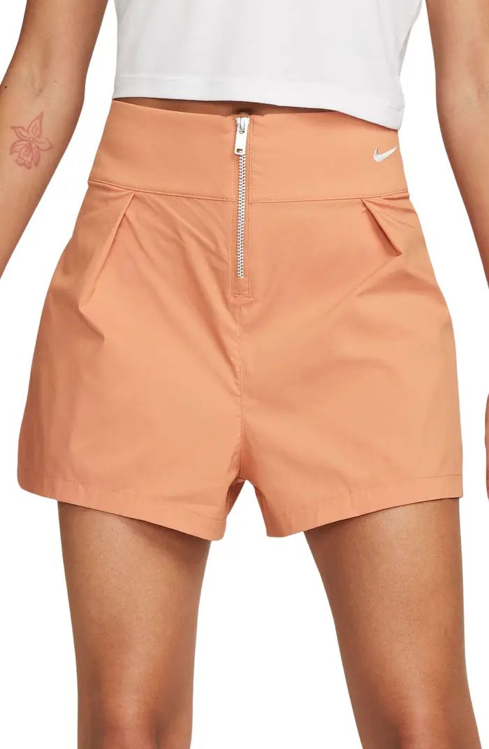 High Waist Cotton Blend Shorts | Nordstrom