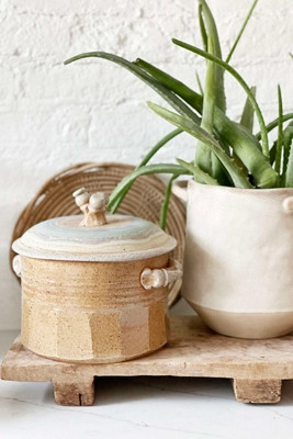 Old Flame Candle Co. Vintage 1970s Stoneware Vessel | Anthropologie (US)